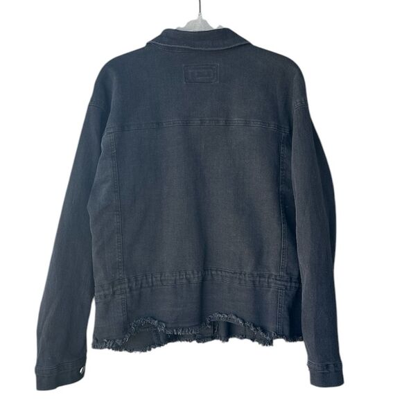 Indigo Saints Black Denim Jacket Size L - Picture 2 of 5